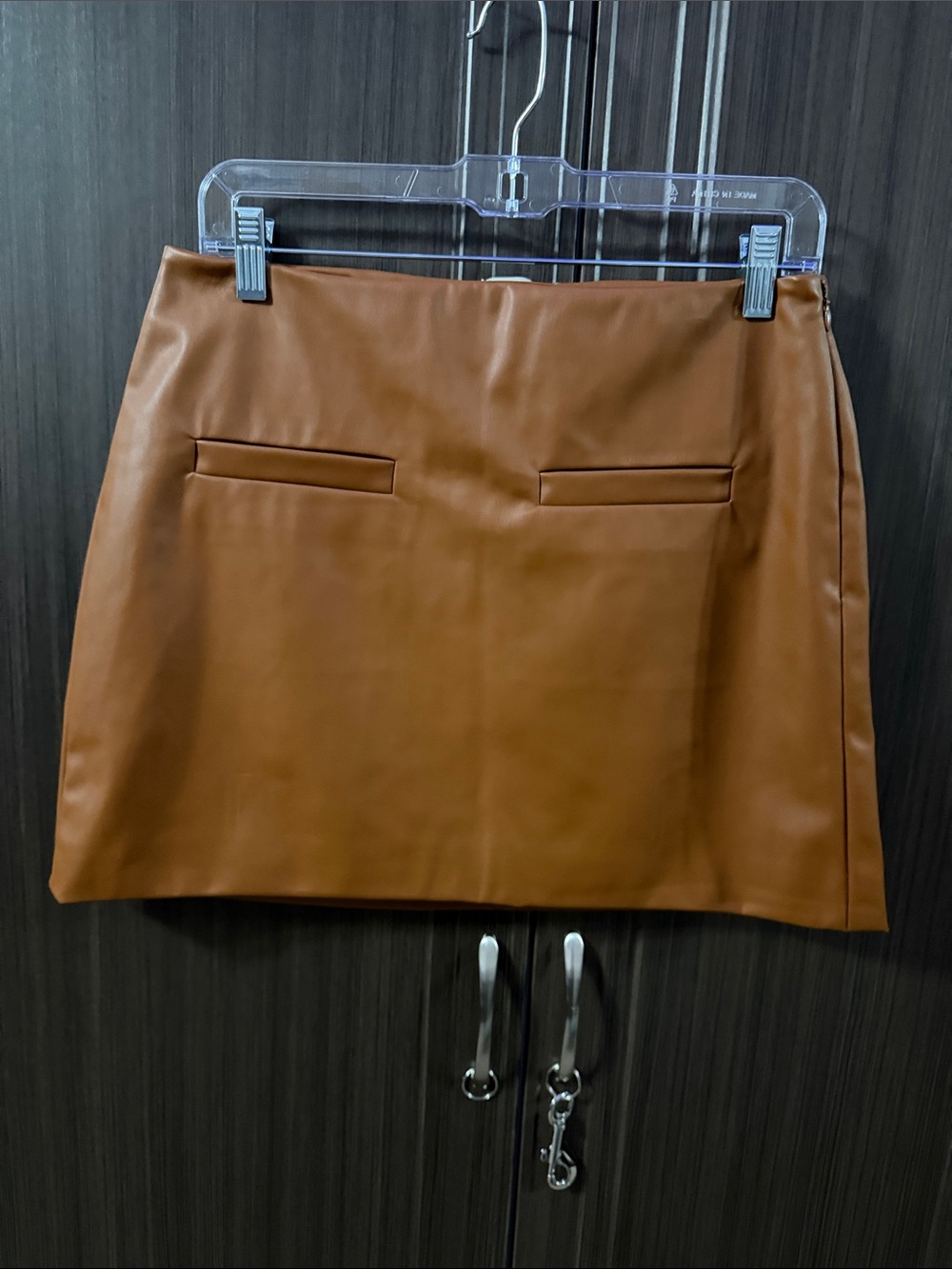 a new day Faux Leather Mini Skirt in Cognac